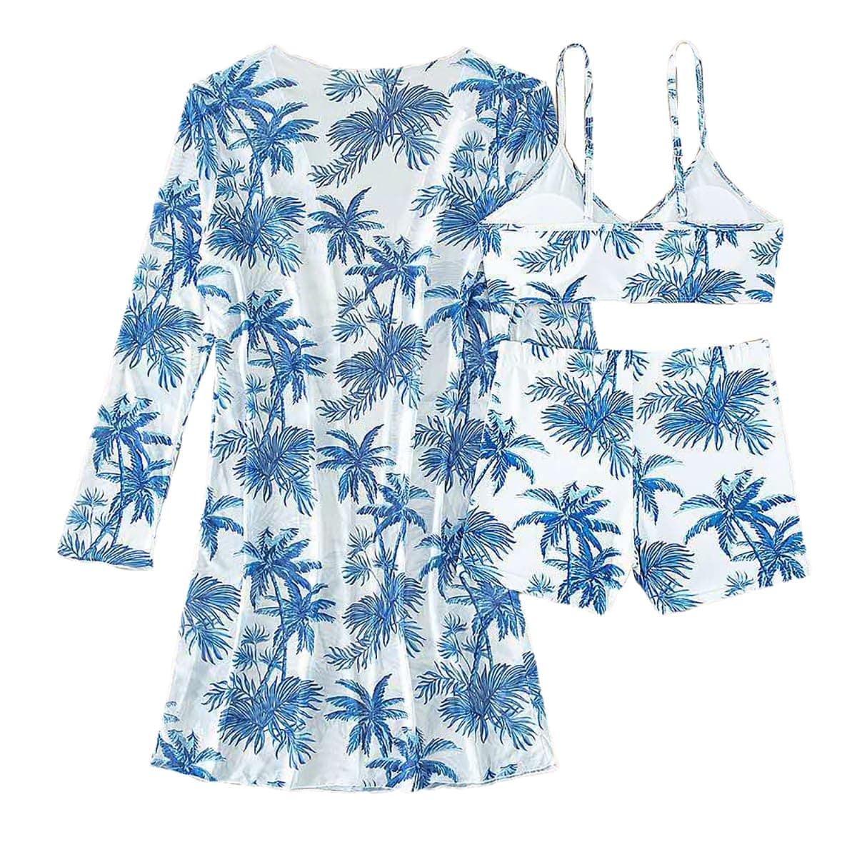 Rachymack Women's Swimsuit Printed Ruched Long Sleeve