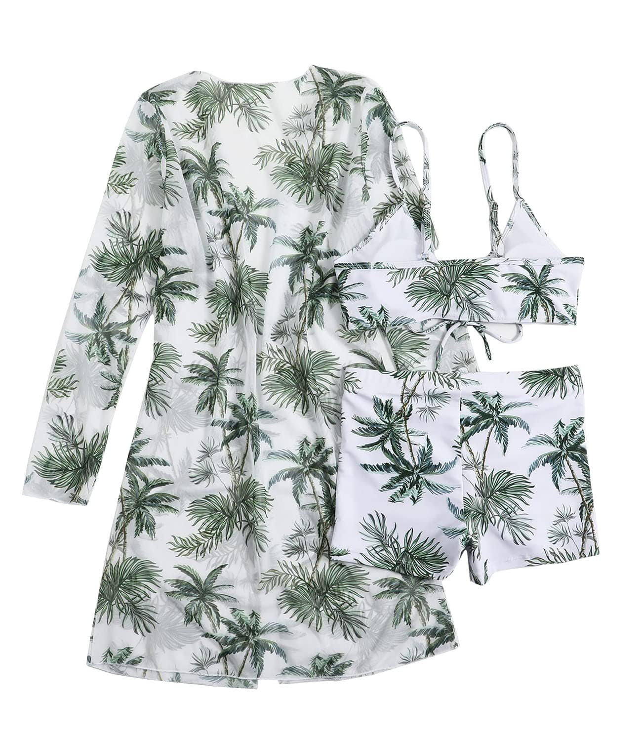 Rachymack Women's Swimsuit Printed Ruched Long Sleeve