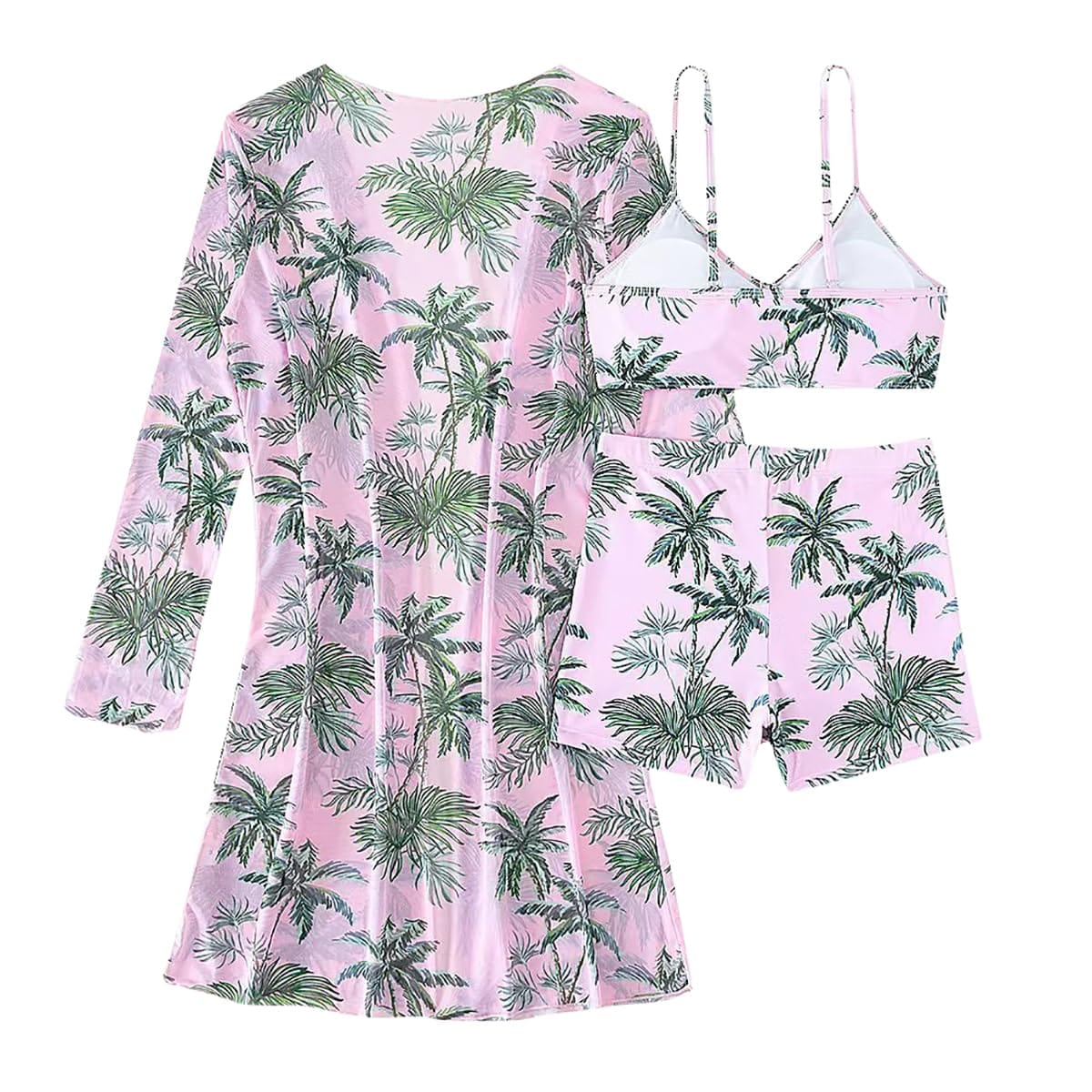 Rachymack Women's Swimsuit Printed Ruched Long Sleeve