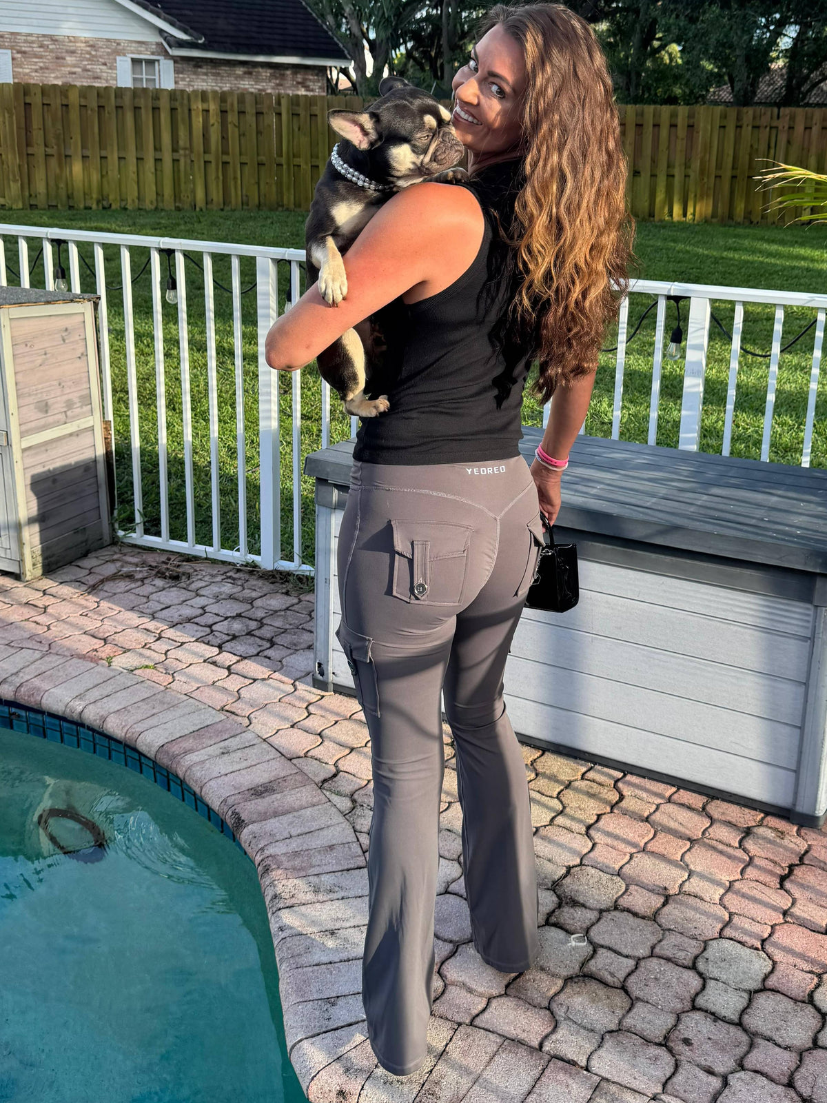 Rachymack Women Workout Flare Leggings with Pockets