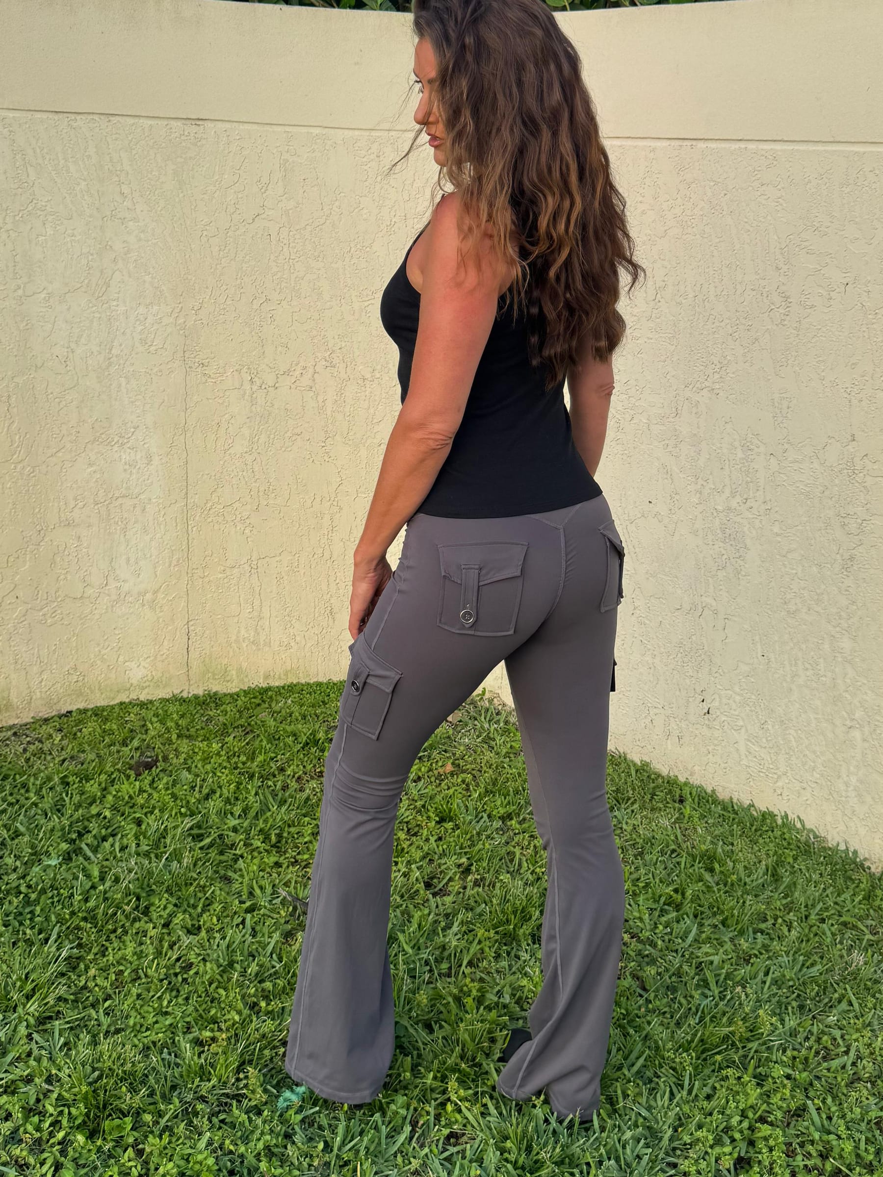 Rachymack Women Workout Flare Leggings with Pockets