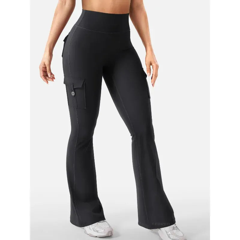 Rachymack Women Workout Flare Leggings with Pockets