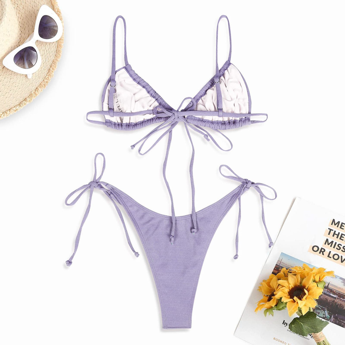 Rachymack Womens High Cut Thong Bikini Set