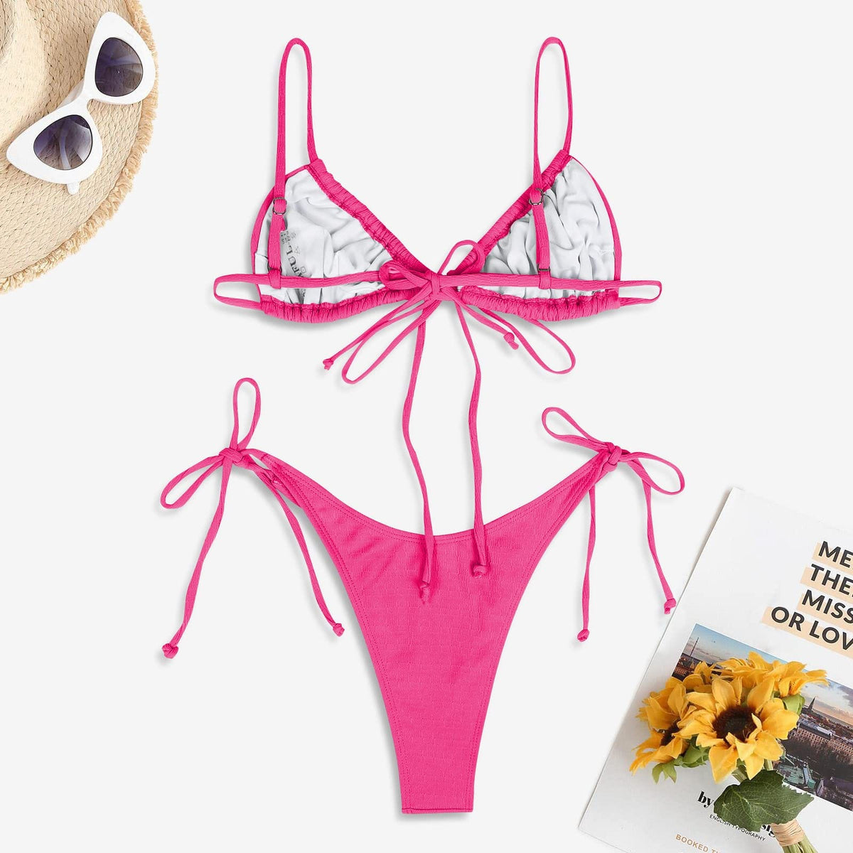 Rachymack Womens High Cut Thong Bikini Set