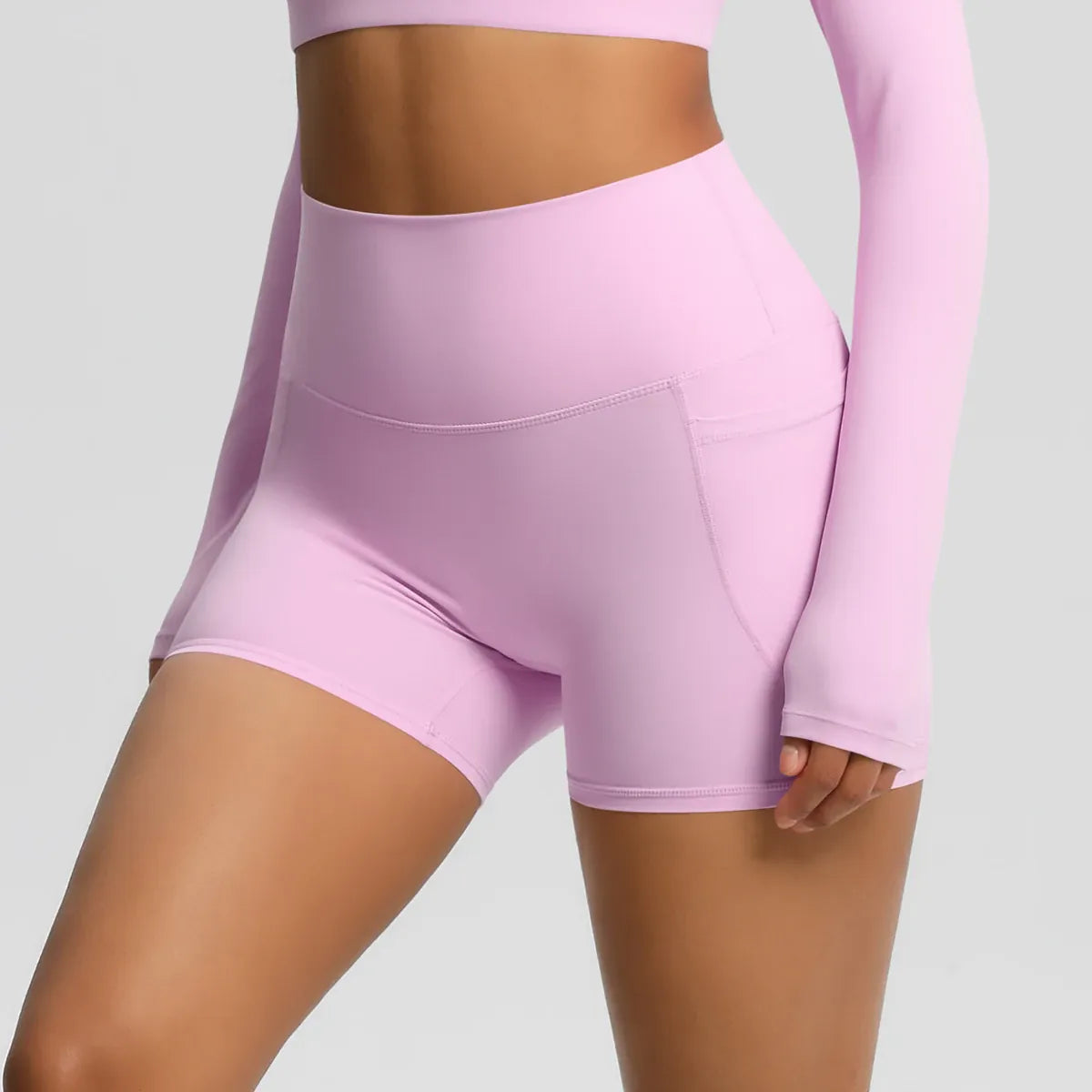 Rachymack Workout Shorts High Waist Squat-Proof Biker Shorts with Pockets