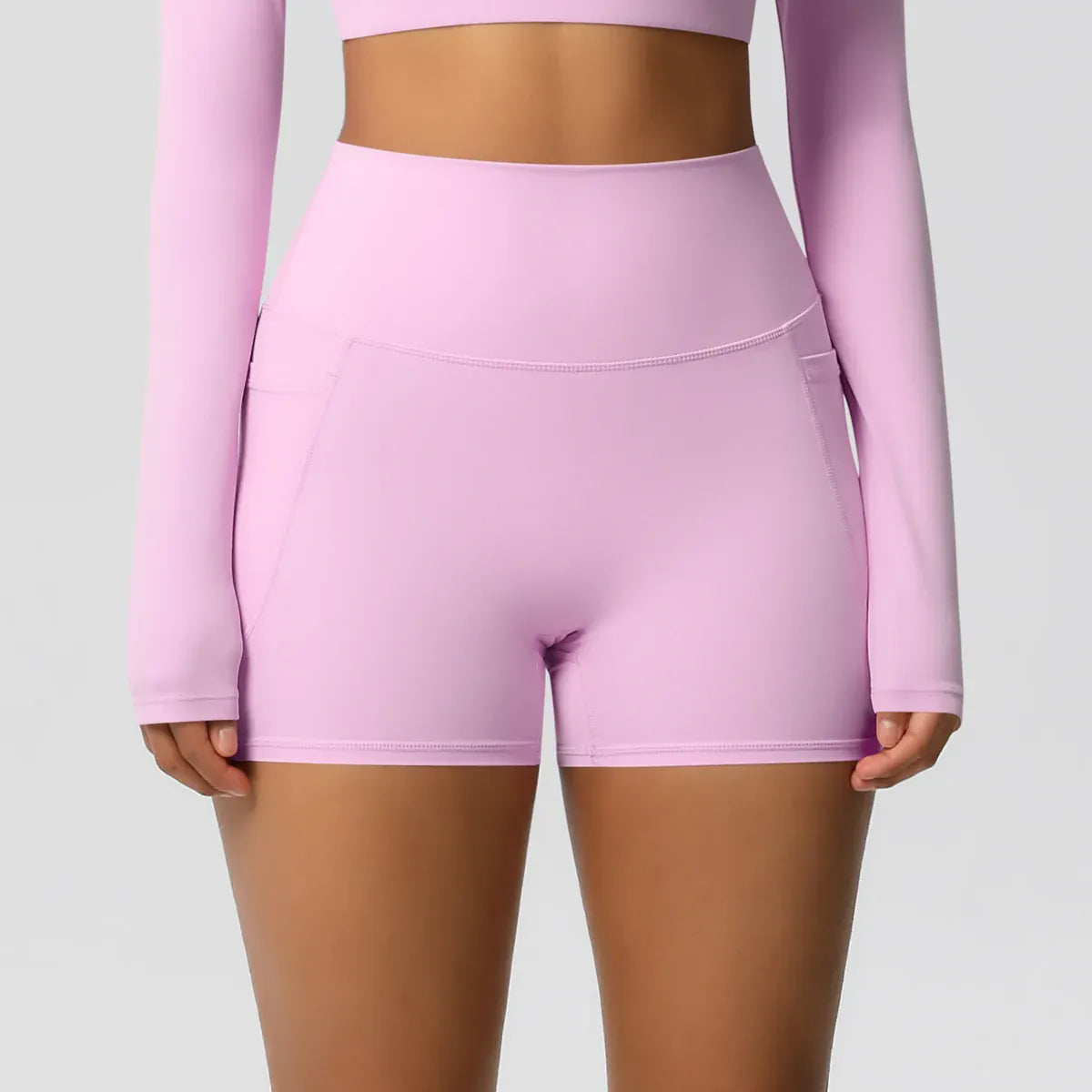 Rachymack Workout Shorts High Waist Squat-Proof Biker Shorts with Pockets